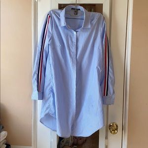 Button up men’s inspired shirt dress